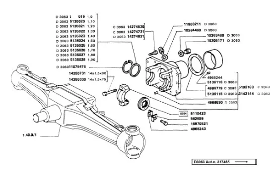 5110423 - Кольцо зубч. крышки дифф. моста передн. TMT7/MXMPm.