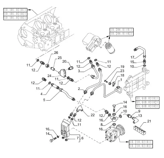 504112433 - Клапан трубки топл. ДВС Cursor10/13 T903040/St., CR