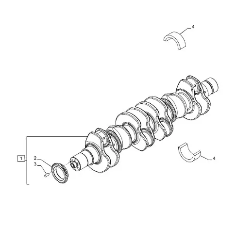 500086098 - Комплект 2шт. коренных вкладышей коленчатого вала ДВС
